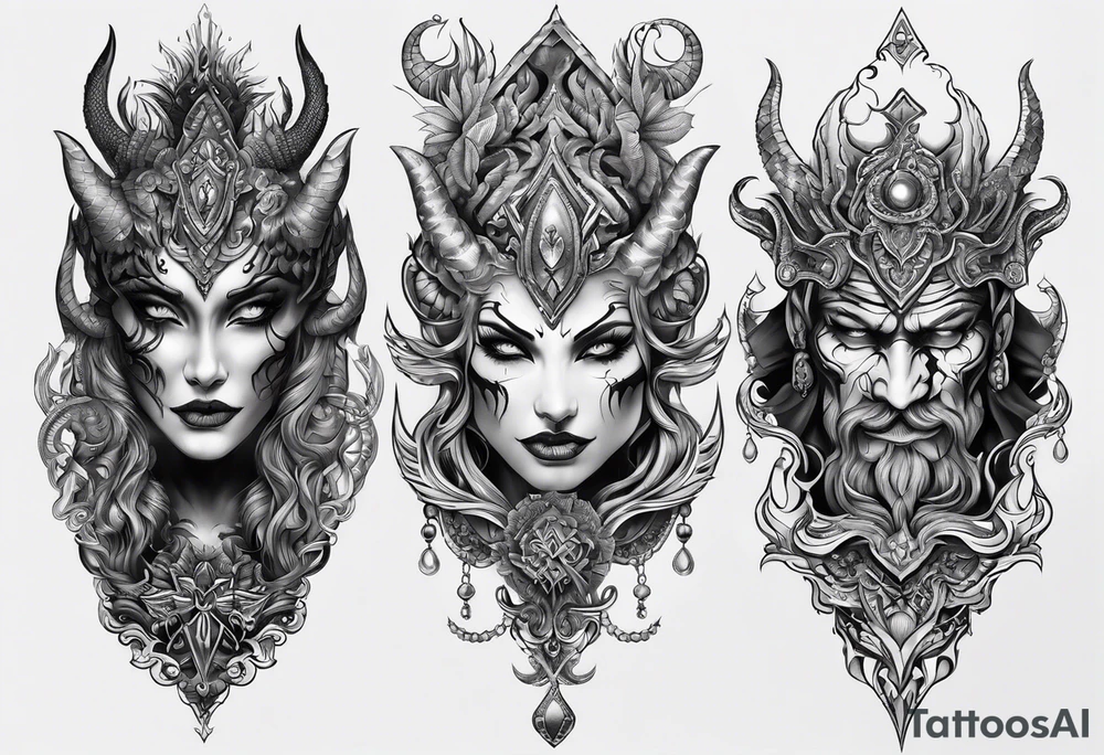 Demonic hand tattoo idea