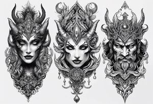 Demonic hand tattoo idea