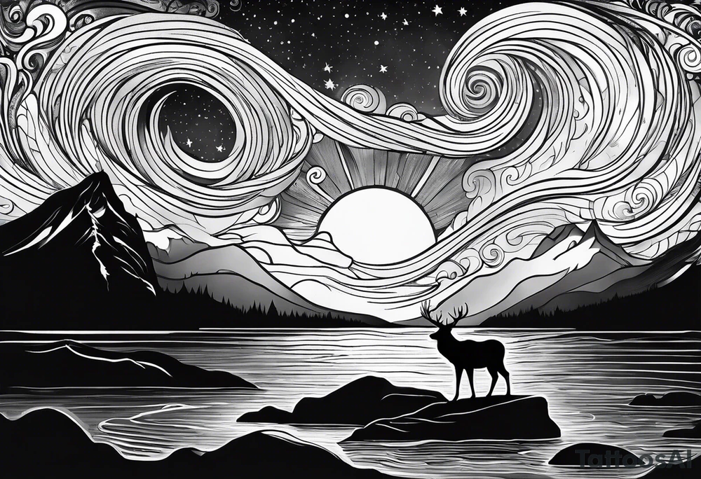 Northern lights tattoo idea