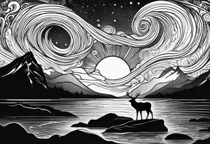 Northern lights tattoo idea