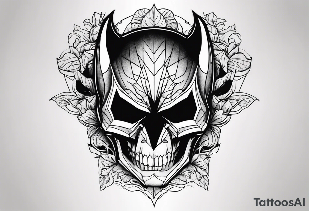 skull of batman tattoo idea