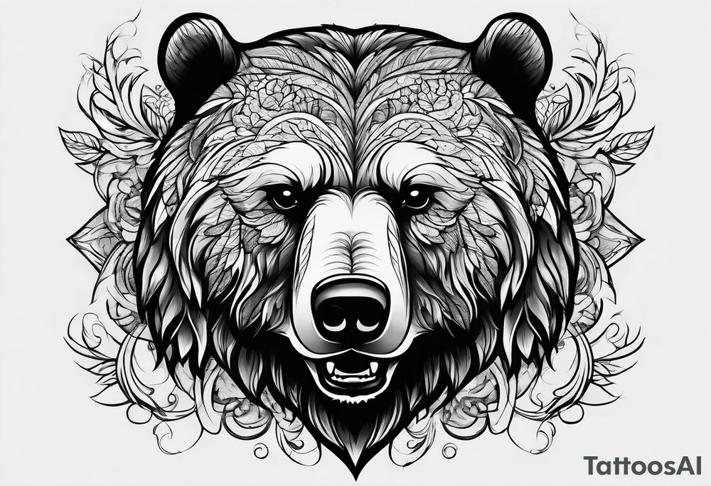 Evil bear tattoo idea