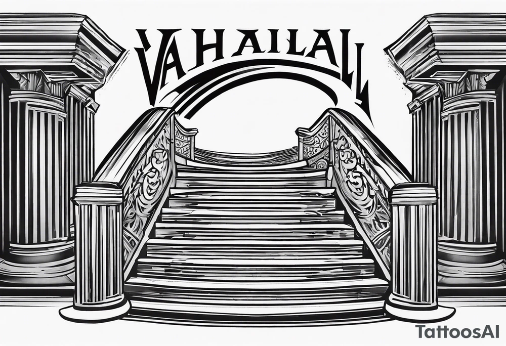 Valhalla stairs tattoo idea