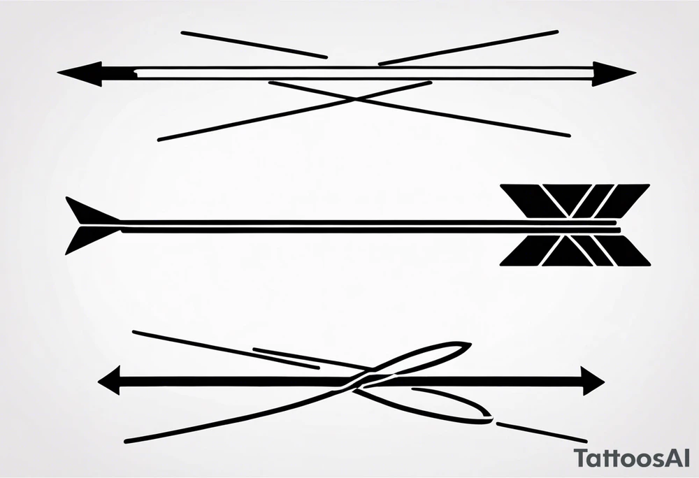 three minimalistic parallel arrows. tattoo idea