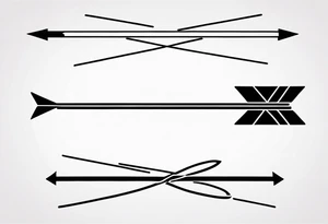 three minimalistic parallel arrows. tattoo idea