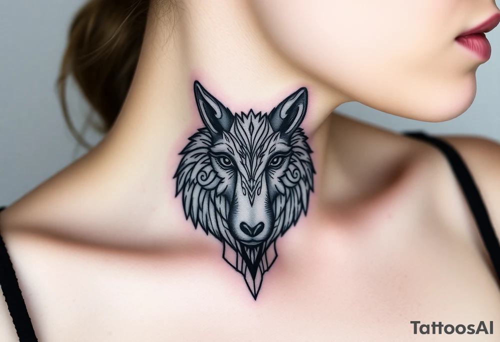 A sheep wolf creature tattoo idea
