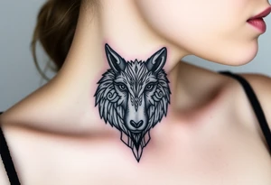 A sheep wolf creature tattoo idea