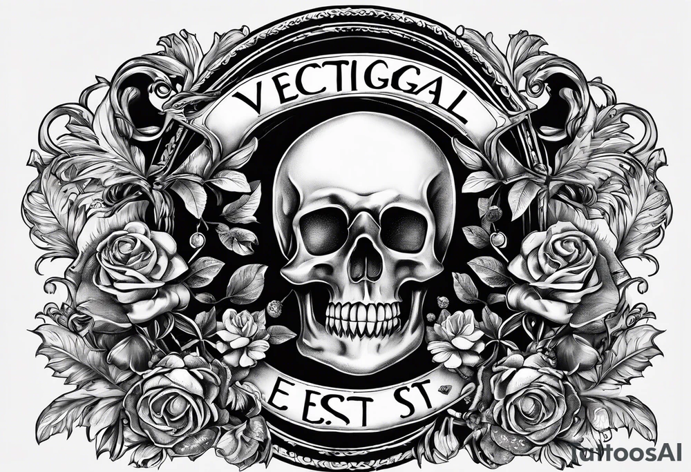 Script Latin that reads "Vectigal Vanitas est, utilitas Sanitas est, Nummus est Rex" tattoo idea