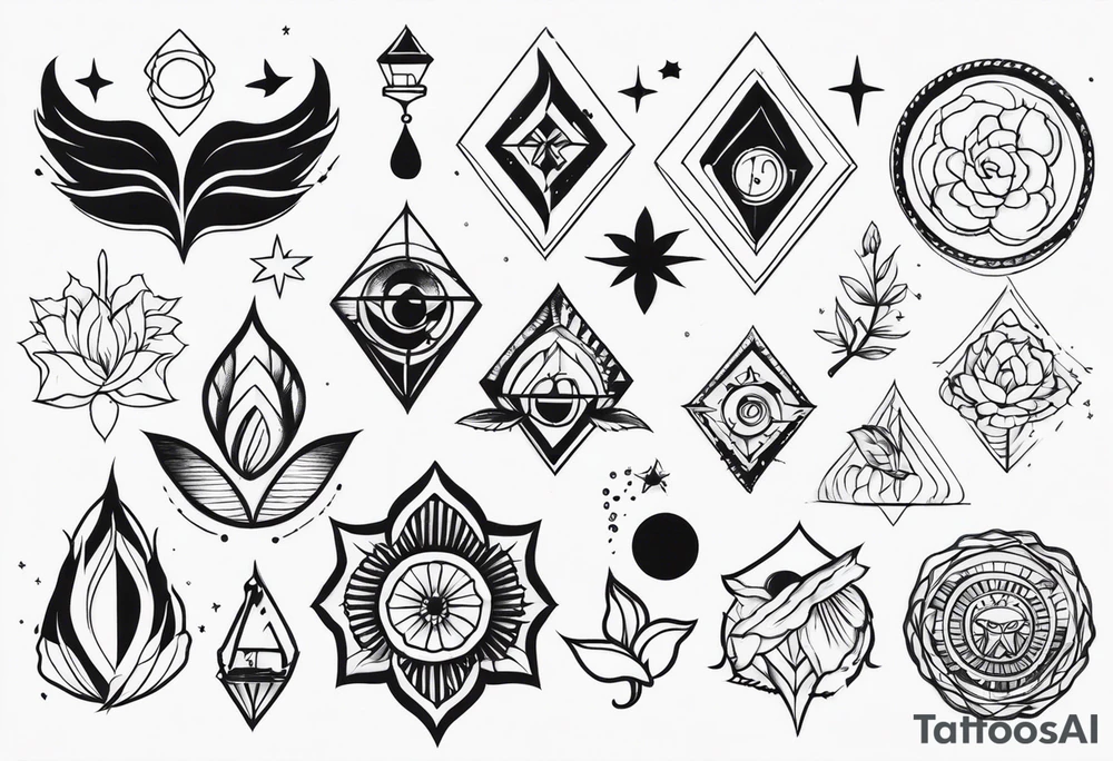 Tattoo flash sheet tattoo idea