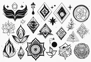 Tattoo flash sheet tattoo idea