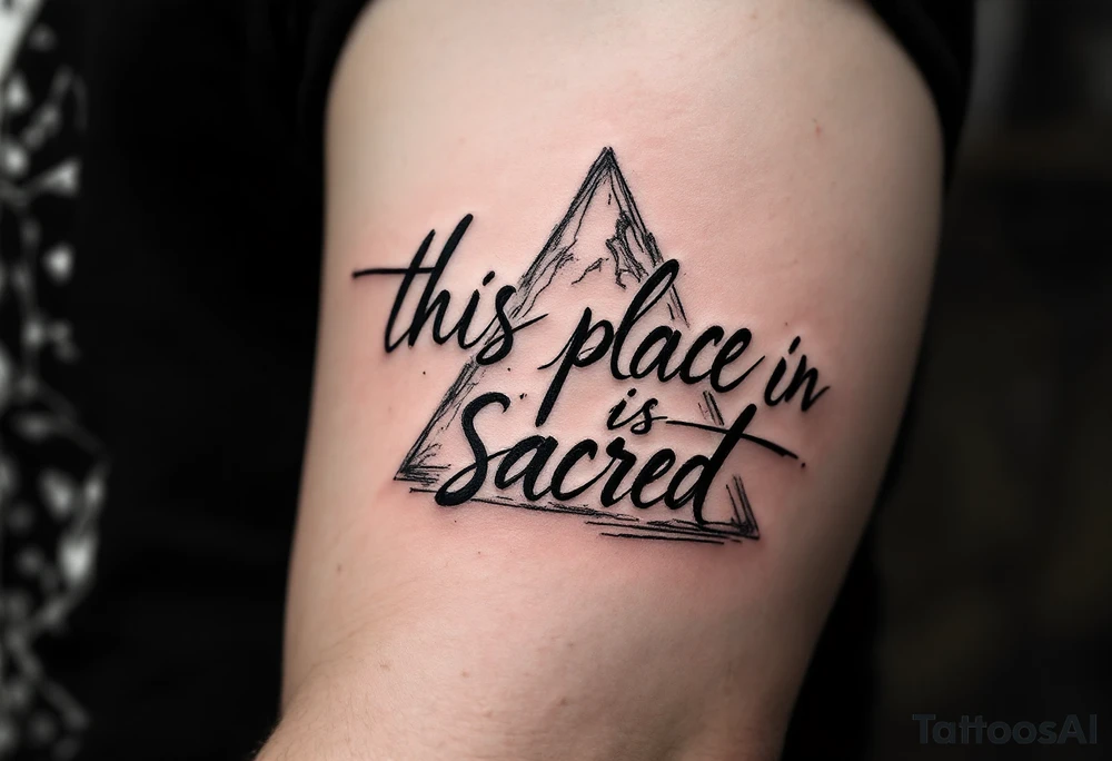 Hand written writing that says “this place is sacred” tattoo idea Hand written writing that says “this place is sacred” tattoo idea