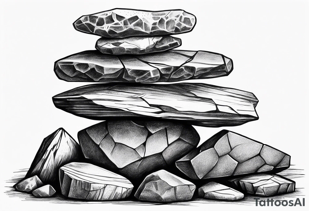 Rocks stacked on top of each other tattoo idea
