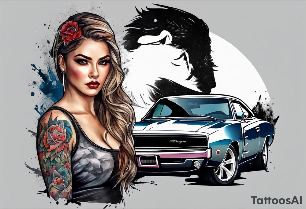 Dodge charger tattoo idea