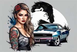 Dodge charger tattoo idea