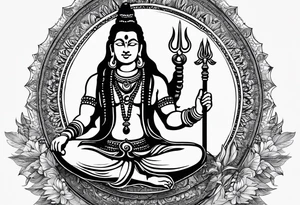 Lord Shiva around with  karma, always positive, nothing deep, spiritual Sanskrit words tattoo idea