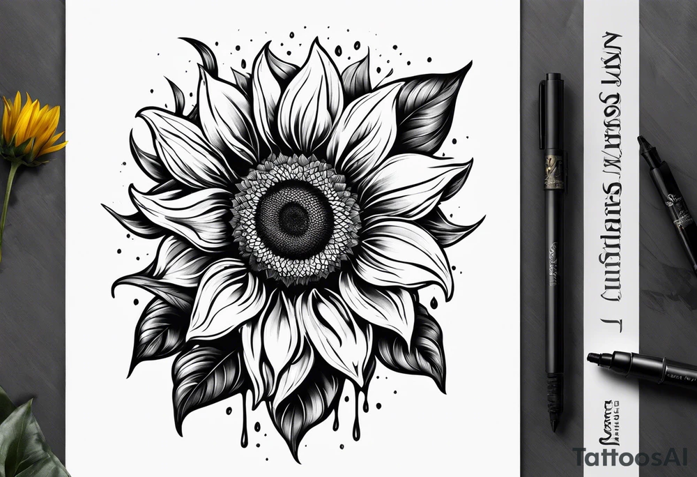 Sunflower tattoo idea