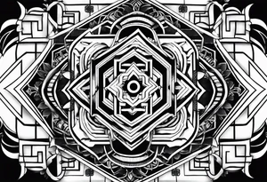 Japanese geometric patterns for back piece tattoo idea