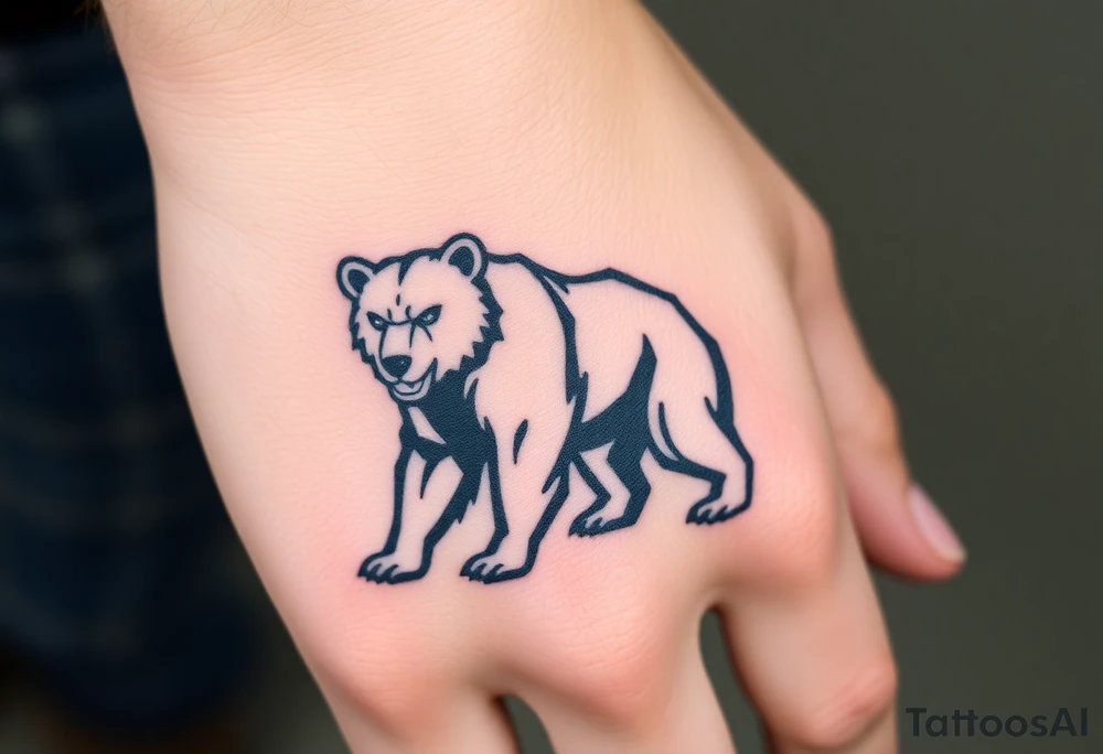 University of Northern Colorado bear mascot full standing bear tattoo idea
