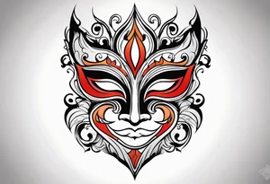 Classic Theatrical mask tattoo idea