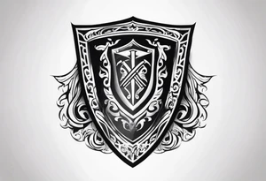 Valhalla  steps shield sword tattoo idea