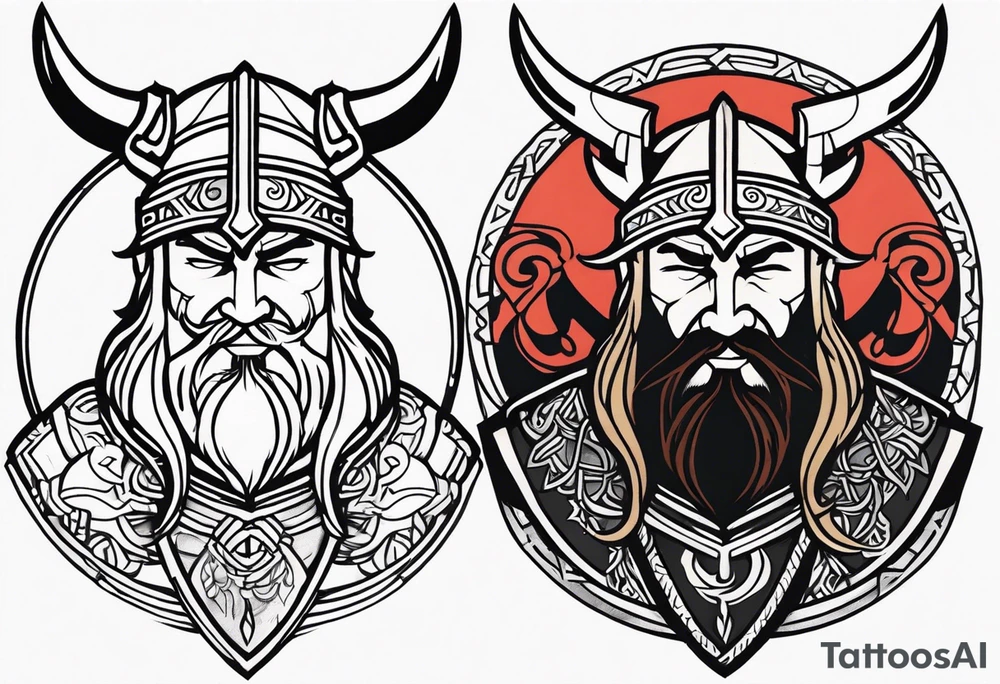 small minimalist viking tattoo idea
