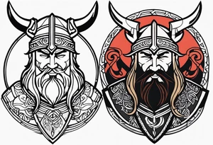 small minimalist viking tattoo idea