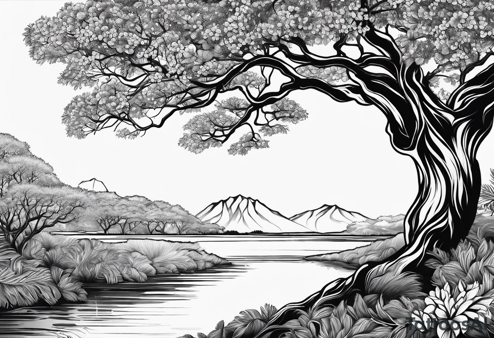 African Flame tree tattoo idea