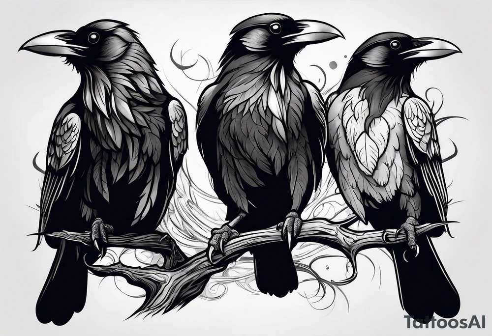 three ravens tattoo idea