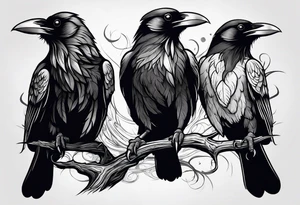three ravens tattoo idea