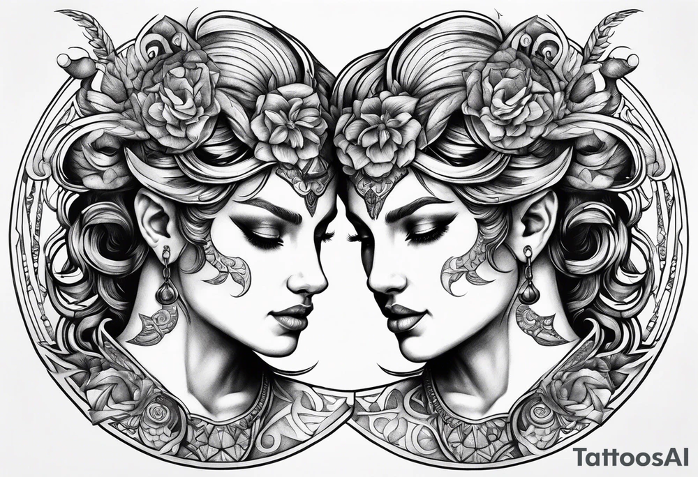 Gemini sign Capricorn sign tattoo tattoo idea
