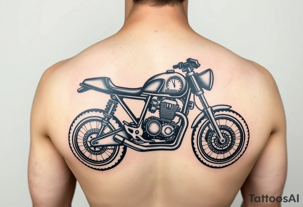 Moto avec un compteur de vitesse tattoo idea