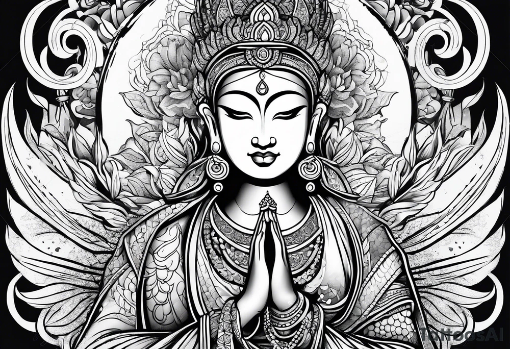 buddhism. hands tattoo idea