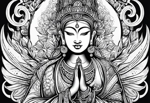 buddhism. hands tattoo idea