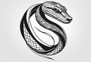 Snake wrapped around arm tattoo idea