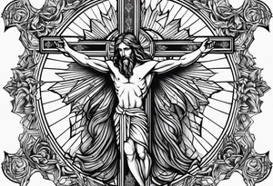 Religious, cross, jesus, cult, dark tattoo idea