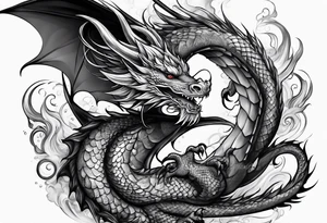 Pretty dragons tattoo idea