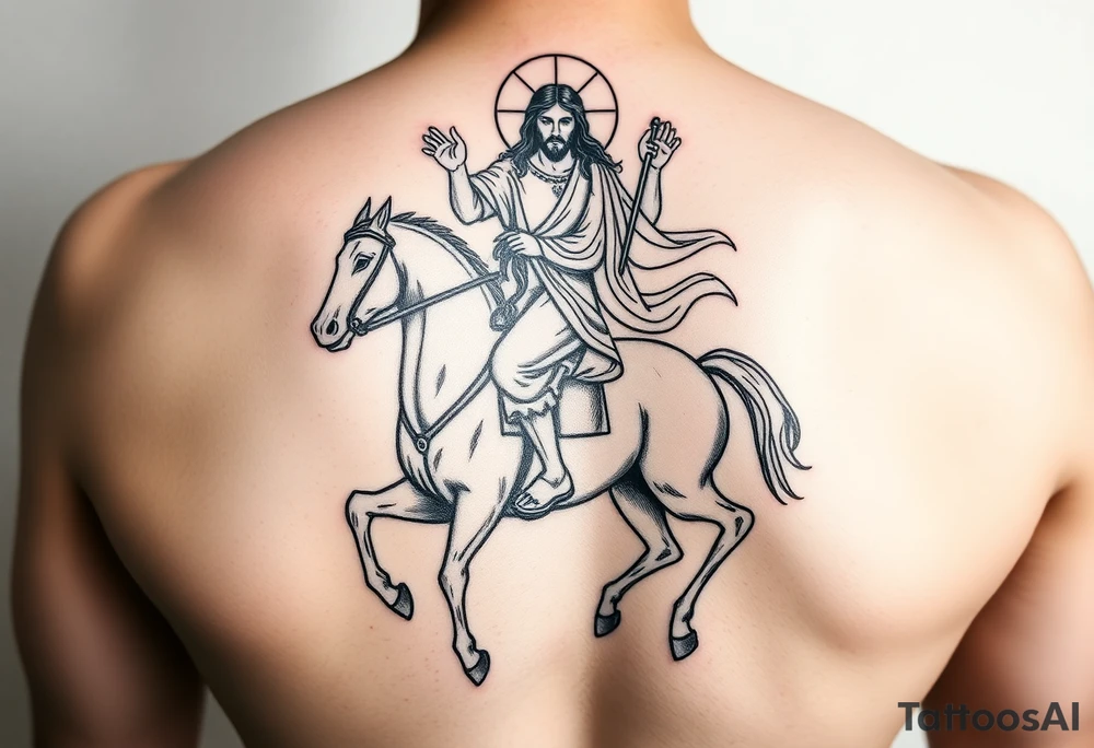 jesus rider on the white horse tattoo idea