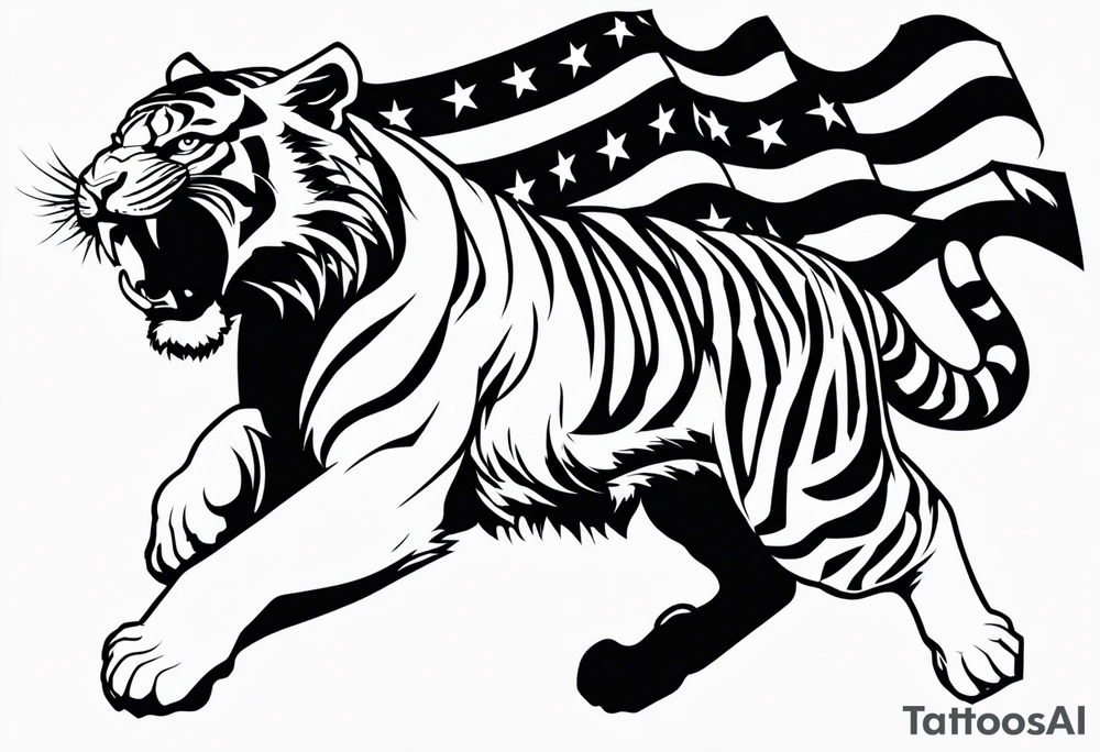 Michelangelo, U.S. flag, U.S. Air Force, tiger tattoo idea