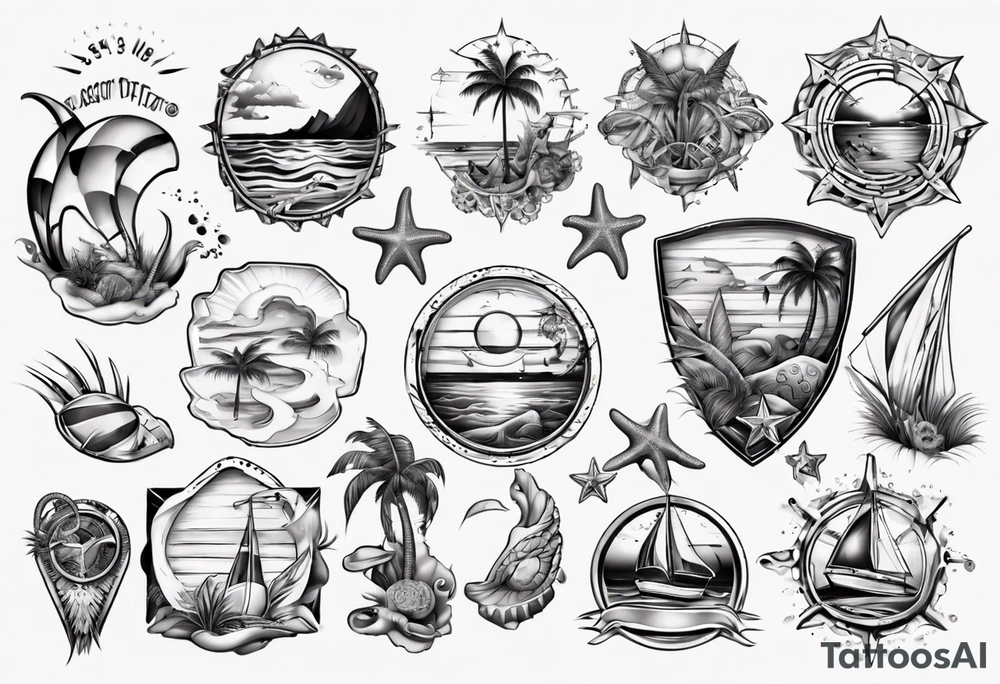 beach tattoo idea