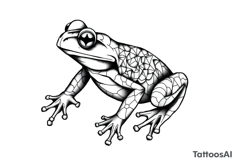 a psychedelic frog tattoo idea