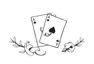 Poland symbol and poker cards Add casino money to it. tattoo idea