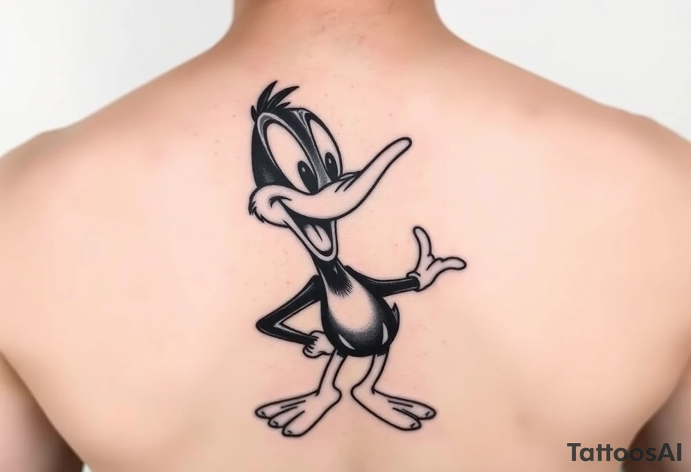 80s looking Daffy duck  high tattoo idea