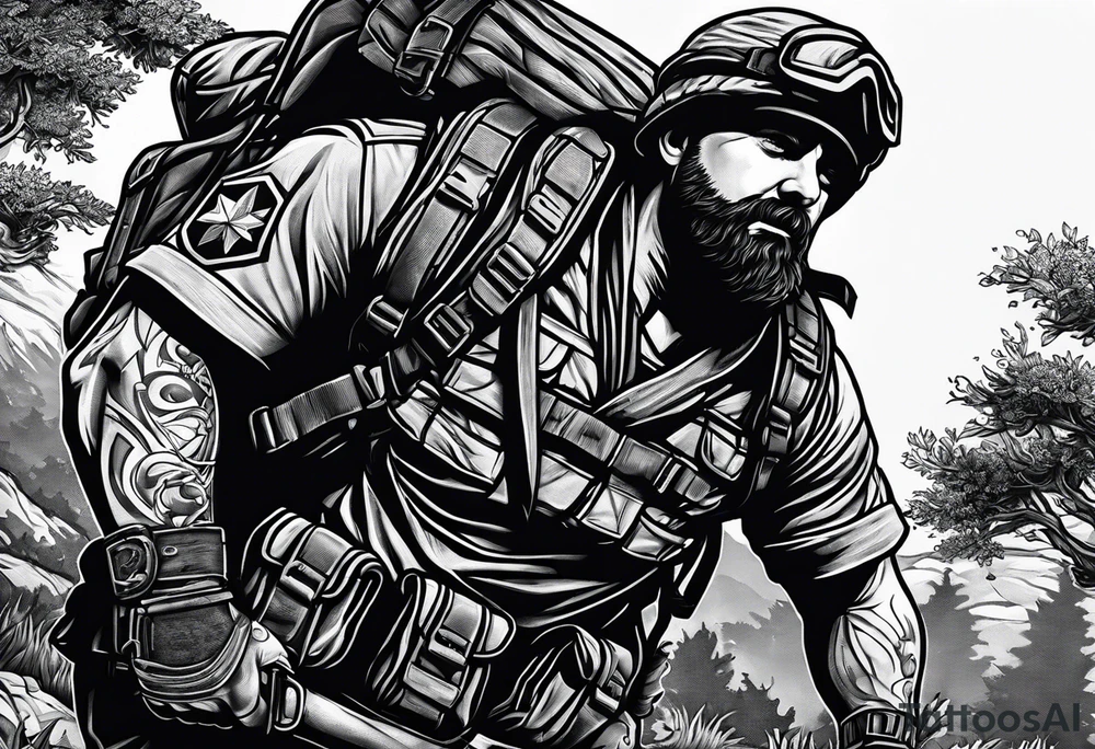 Rucking, brotherhood, shadows, fitness, GrowRuck tattoo idea