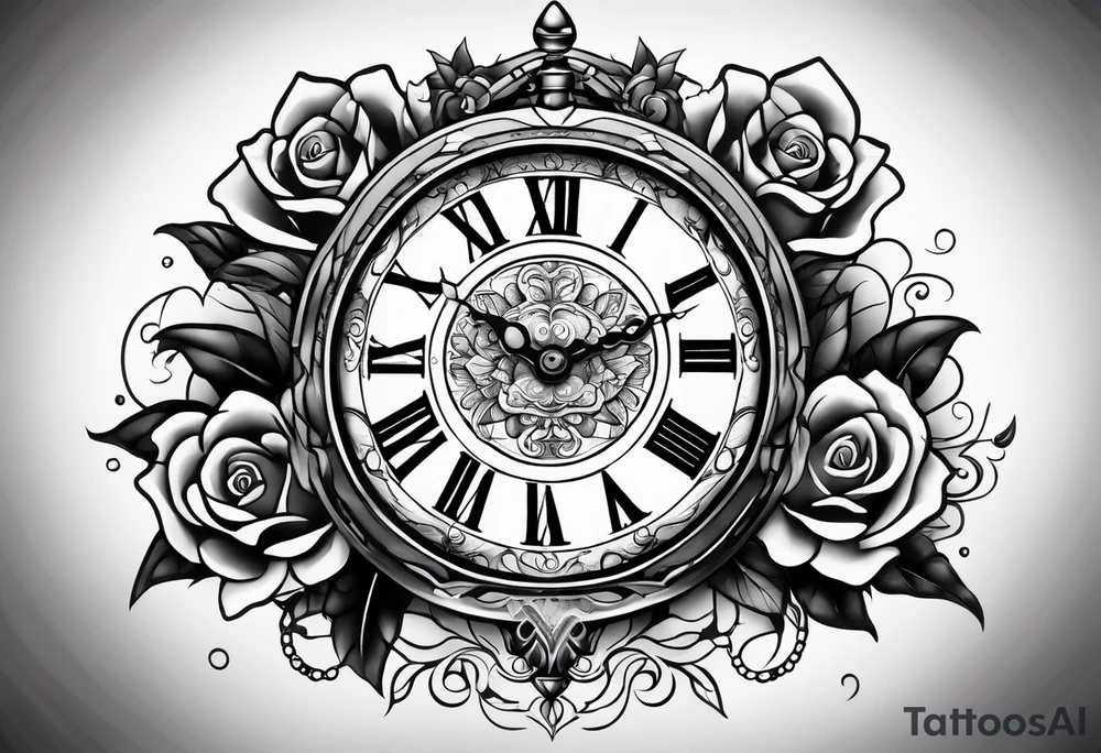 clock tattoo idea