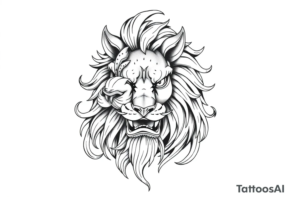 a lion tattoo idea