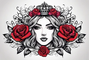 the rose queen's crown tattoo idea