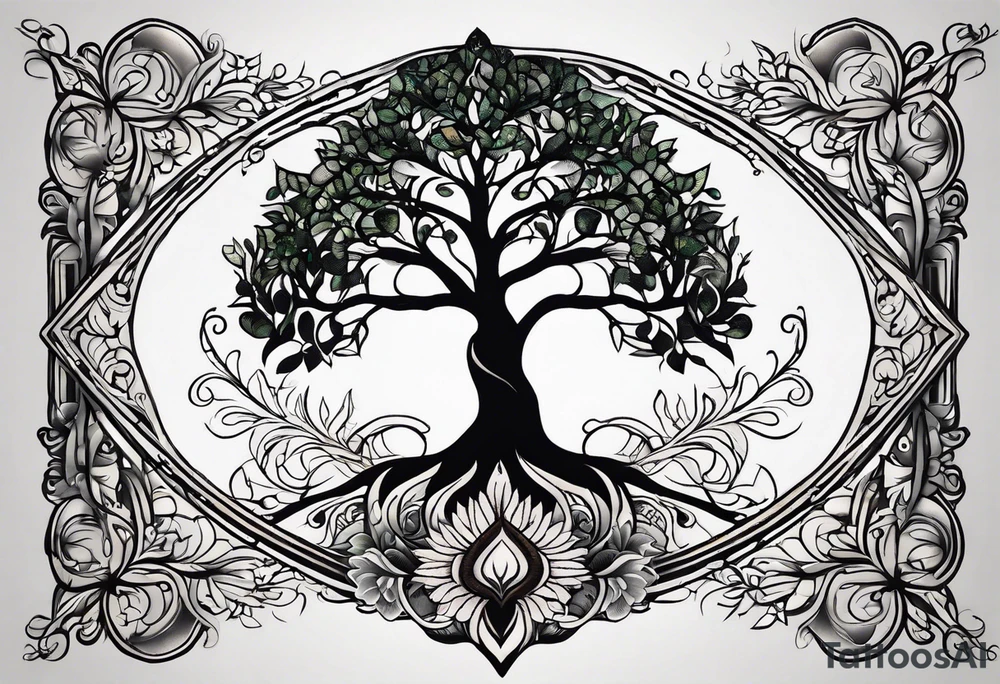 tiny tree of life tattoo idea