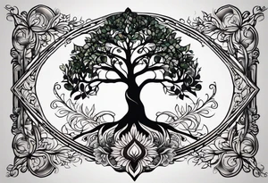 tiny tree of life tattoo idea