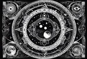 Astrology, Gemini, Natal Chart, angelic, soul mates, vision, planetary, ying yang, the moon, third eye, armband tattoo idea