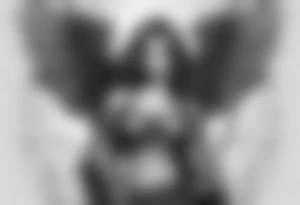 Female dark angel with sword tattoo idea
